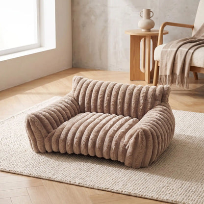 canape pour chat couleur marron tapis vase