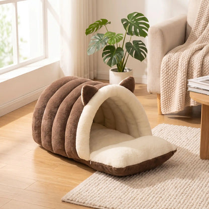 couchage pour chat couleur marron
