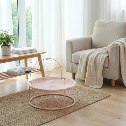 hamac chat couleur rose livre tapis rideaux blanc