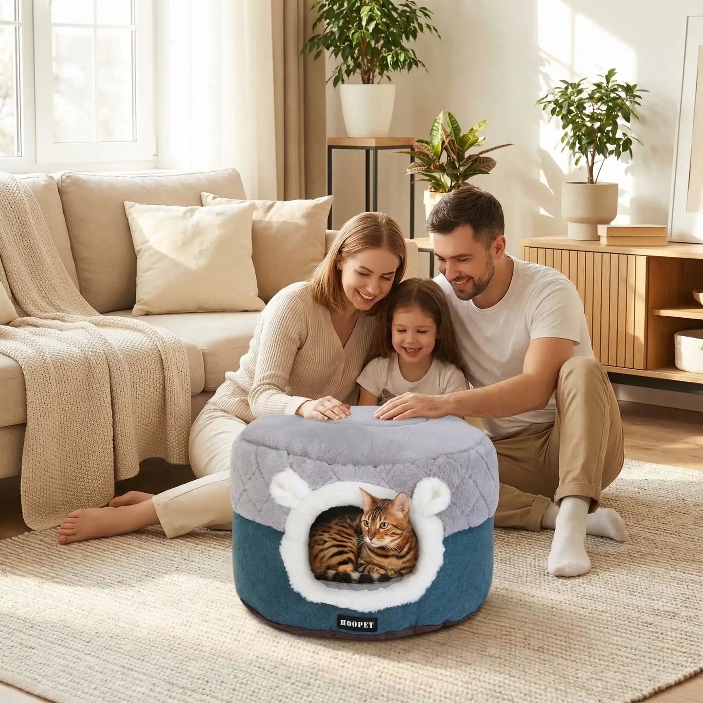 panier pour chat bengal famille coussin couverture plante