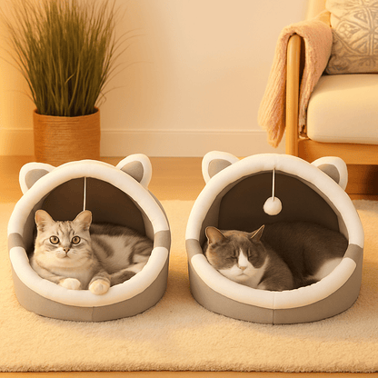 panier-pour-chat-couverture-tapis-plante-coussin