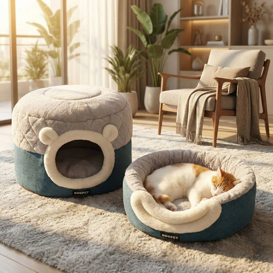 panier pour chat plante verte tapis blanc chaise