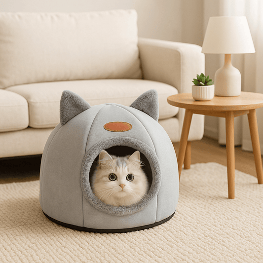 panier-pour-chat-table-marron-lampe-tapis